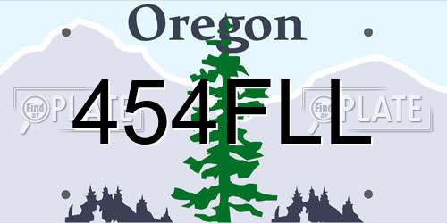454FLL Oregon License Plate