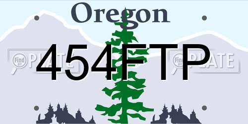 454FTP Oregon License Plate