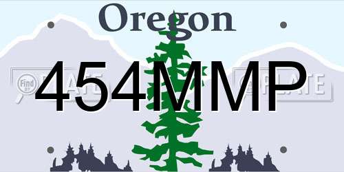 454MMP Oregon License Plate