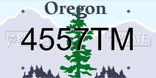 4557TM Oregon License Plate