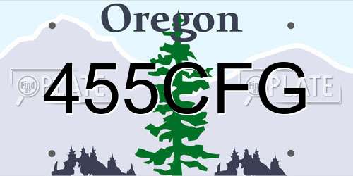 455CFG Oregon License Plate