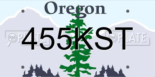 455KST Oregon License Plate