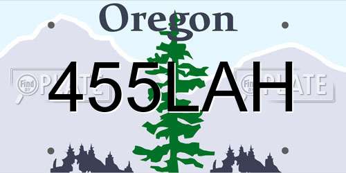 455LAH Oregon License Plate
