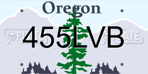 455LVB Oregon License Plate