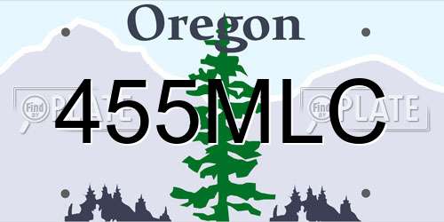 455MLC Oregon License Plate