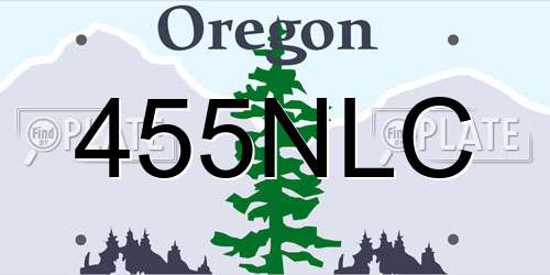 455NLC Oregon License Plate