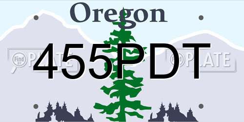 455PDT Oregon License Plate