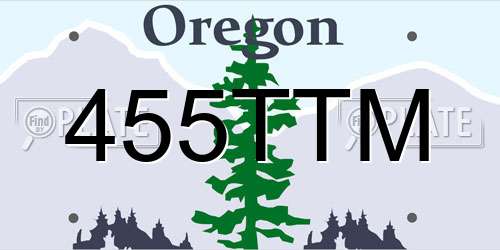 455TTM Oregon License Plate
