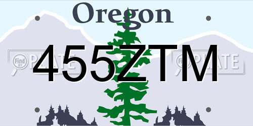 455ZTM Oregon License Plate