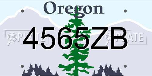 4565ZB Oregon License Plate