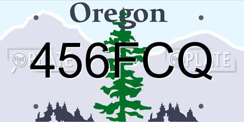 456FCQ Oregon License Plate
