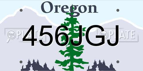 456JGJ Oregon License Plate