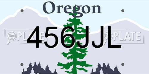 456JJL Oregon License Plate