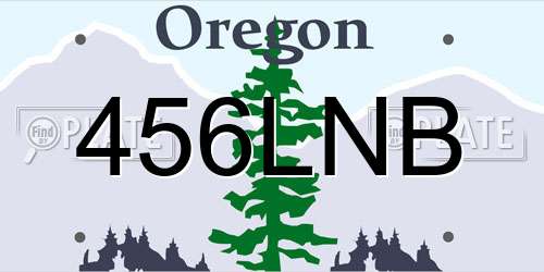 456LNB Oregon License Plate