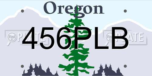 456PLB Oregon License Plate