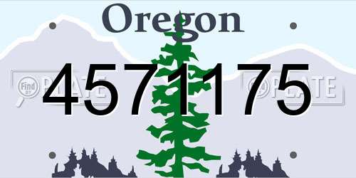 4571175 Oregon License Plate