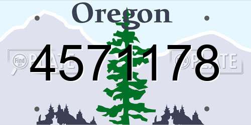 4571178 Oregon License Plate