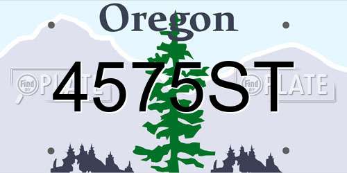 4575ST Oregon License Plate