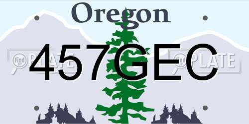 457GEC Oregon License Plate