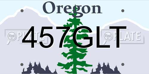 457GLT Oregon License Plate