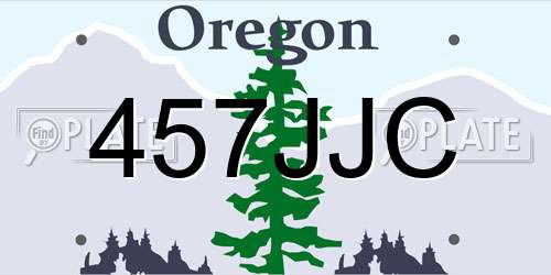 457JJC Oregon License Plate