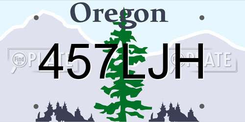 457LJH Oregon License Plate