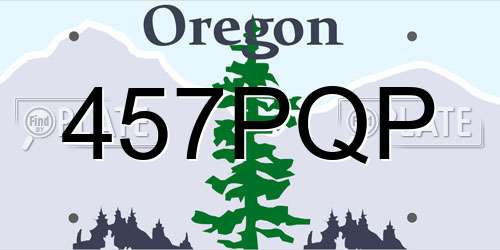 457PQP Oregon License Plate