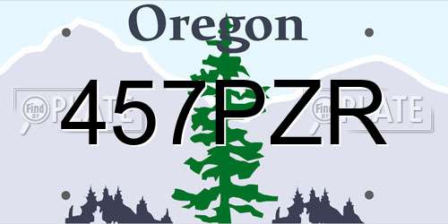 457PZR Oregon License Plate