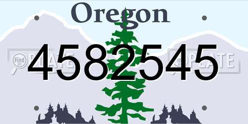 4582545 Oregon License Plate