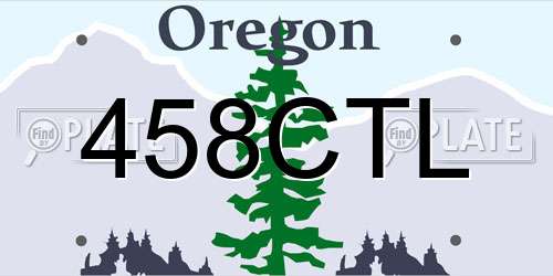 458CTL Oregon License Plate