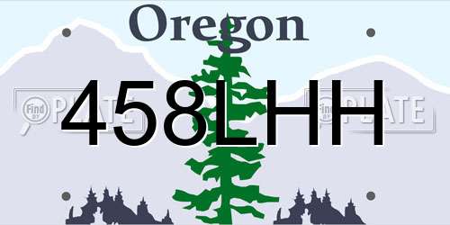 458LHH Oregon License Plate