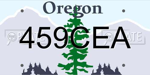 459CEA Oregon License Plate
