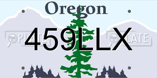 459LLX Oregon License Plate
