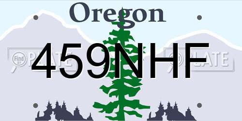 459NHF Oregon License Plate