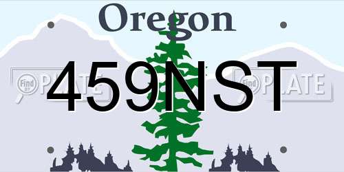 459NST Oregon License Plate