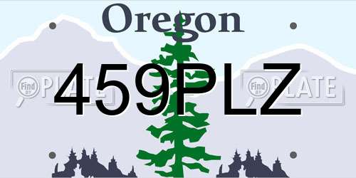 459PLZ Oregon License Plate