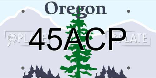 45ACP Oregon License Plate