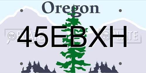 45EBXH Oregon License Plate