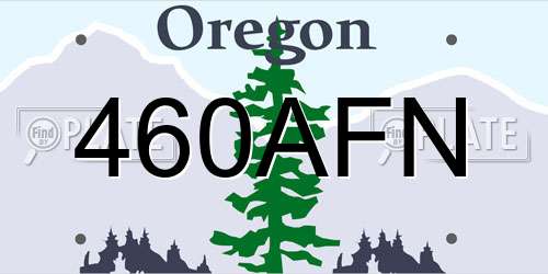 460AFN Oregon License Plate