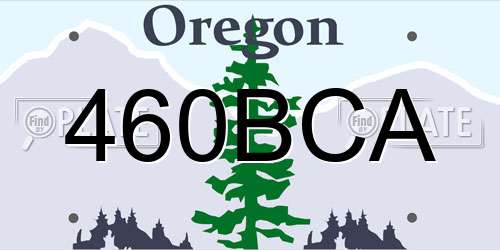 460BCA Oregon License Plate