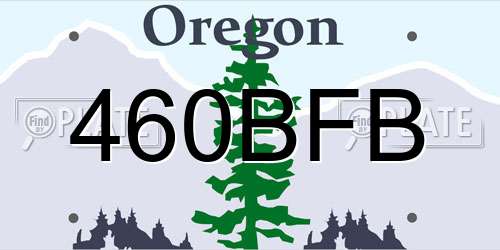 460BFB Oregon License Plate