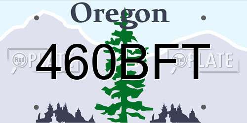 460BFT Oregon License Plate
