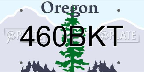 460BKT Oregon License Plate
