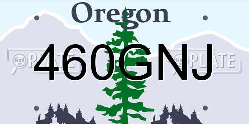 460GNJ Oregon License Plate
