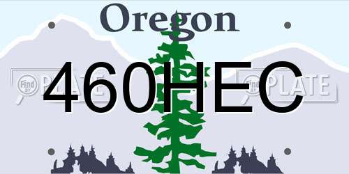 460HEC Oregon License Plate