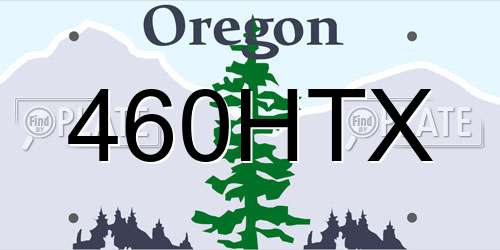 460HTX Oregon License Plate