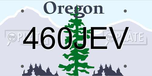 460JEV Oregon License Plate