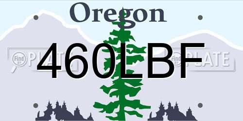 460LBF Oregon License Plate