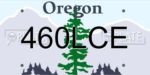 460LCE Oregon License Plate