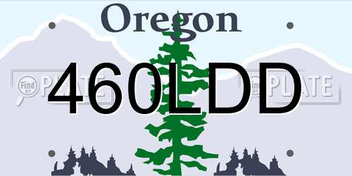460LDD Oregon License Plate